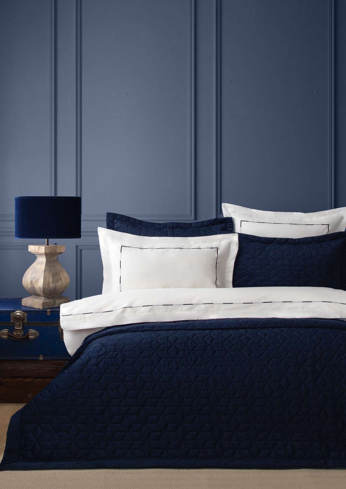 Kupon Willes Dark Blue Çeyiz Seti
